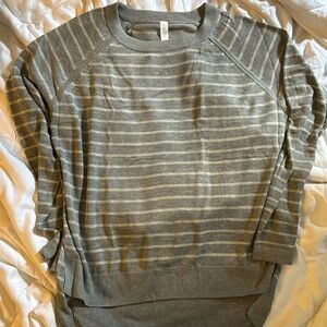 NWOT Striped lululemon sweater grey/white